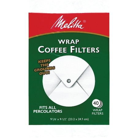 Melitta White Wrap Coffee Filter, 40PK 627402